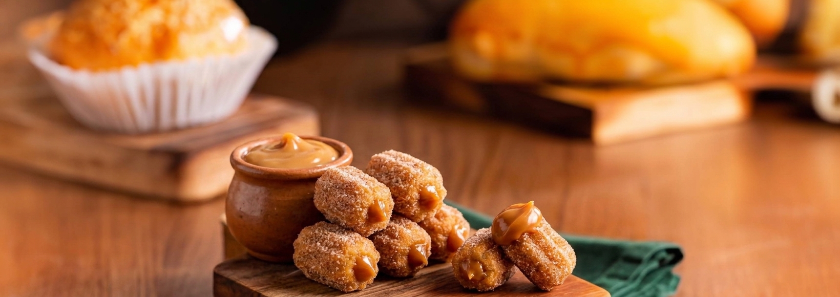 Mini Churros de doce de leite do Boa Salgados